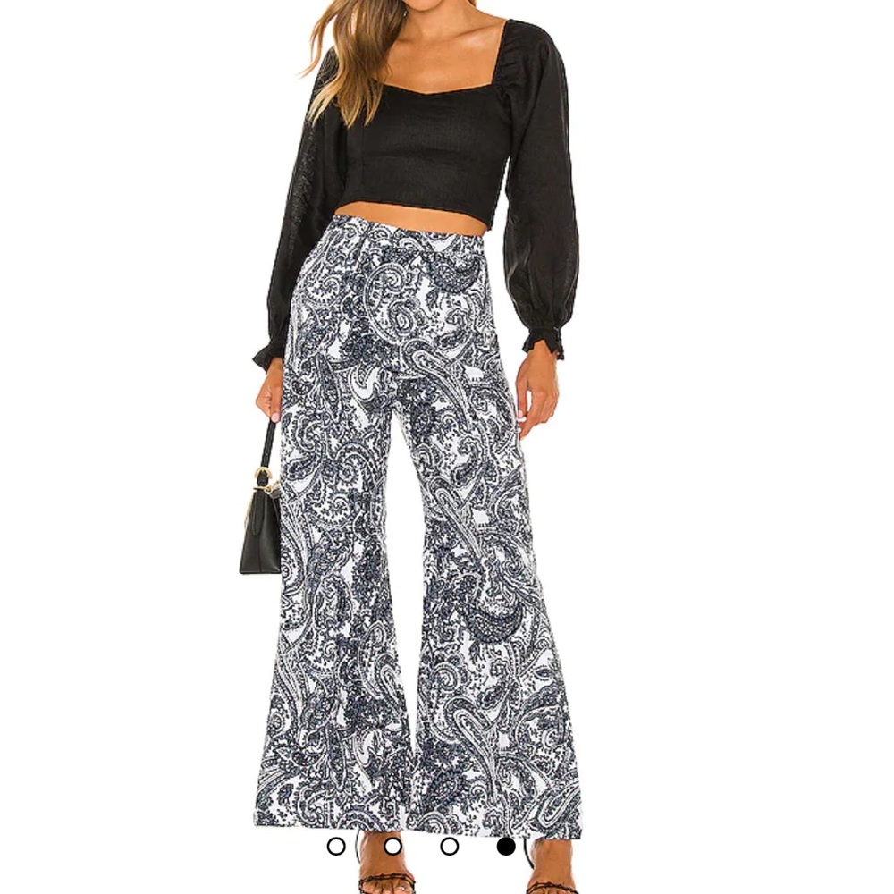 Sibyl Pants/ Faye Paisley Print Charcoal by Faithful the Brand! Coachella Vibes